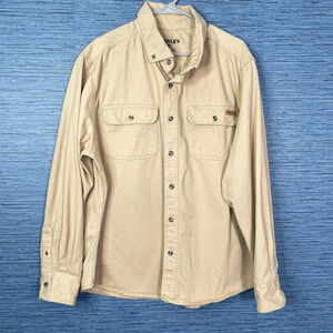 Stanley Button Down Work Shirt Size XL‎ Tan